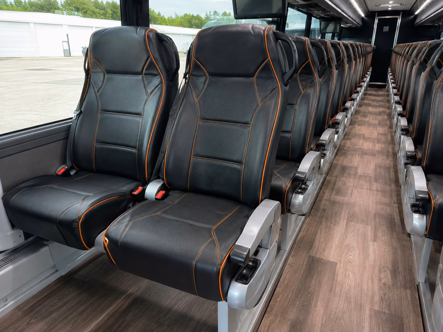 redding charter bus interior